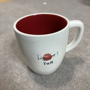 Rare Rae Dunn Yum Candy Coffee Mug Artisan Collection By Magenta Red Interior
